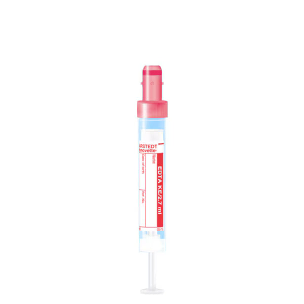S-Monovette 2,7 ml, K3E-EDTA, paperietiketillä