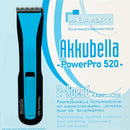Akkubella PowerPro 520 -karvanleikkuri, Snap-On-kiinnityksellä