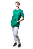 Leikkauspusero, U-kauluksella, vihreä