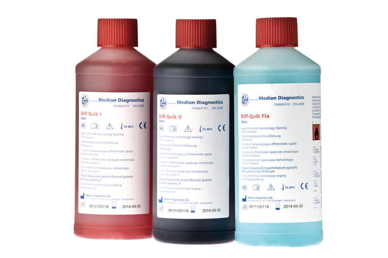 Peridia Diff Quick Diff-Quick-värjäyssetti, 3 x 500 ml